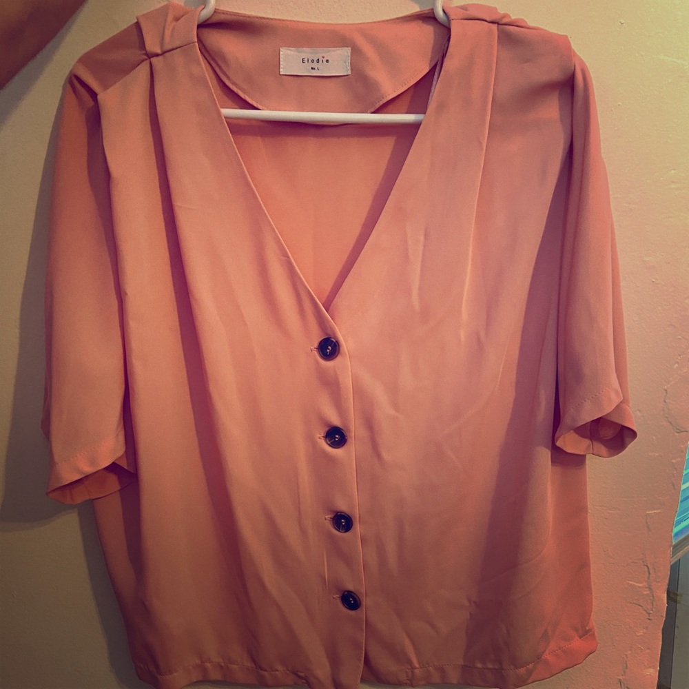 Salmon pink blouse
